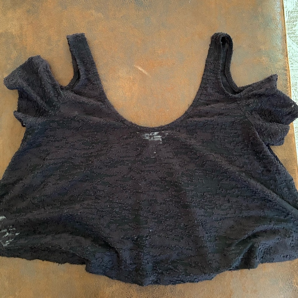 BCBGeneration flowy crop top with stitching detail
